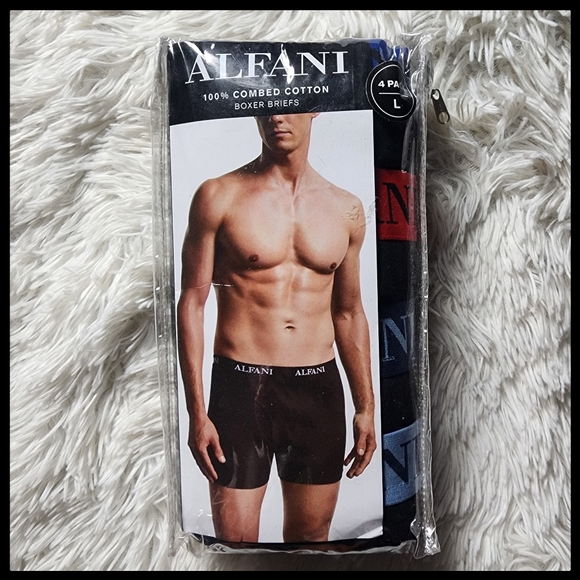Alfani Other - Alfani Men's Combed Cotton Boxer Briefs 4-Pack Size Large